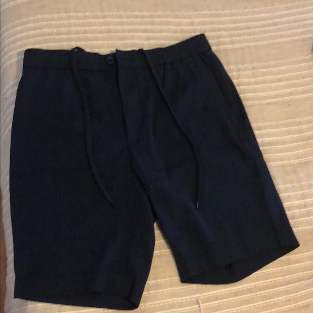 Navy linen shorts